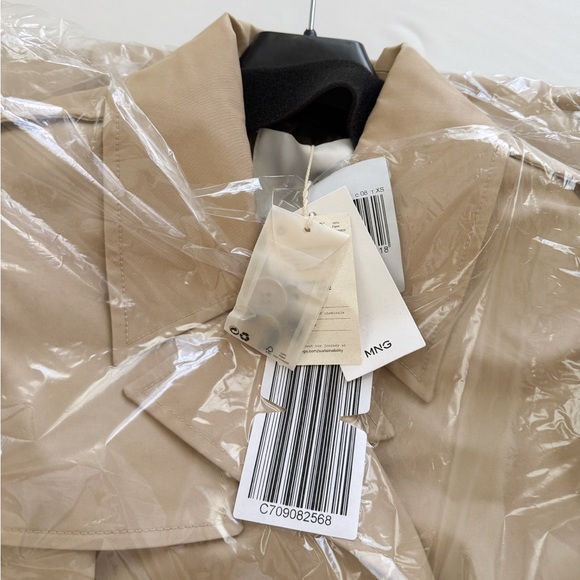 NWT Mango Cotton Classic Trench Coat - Picture 3 of 6